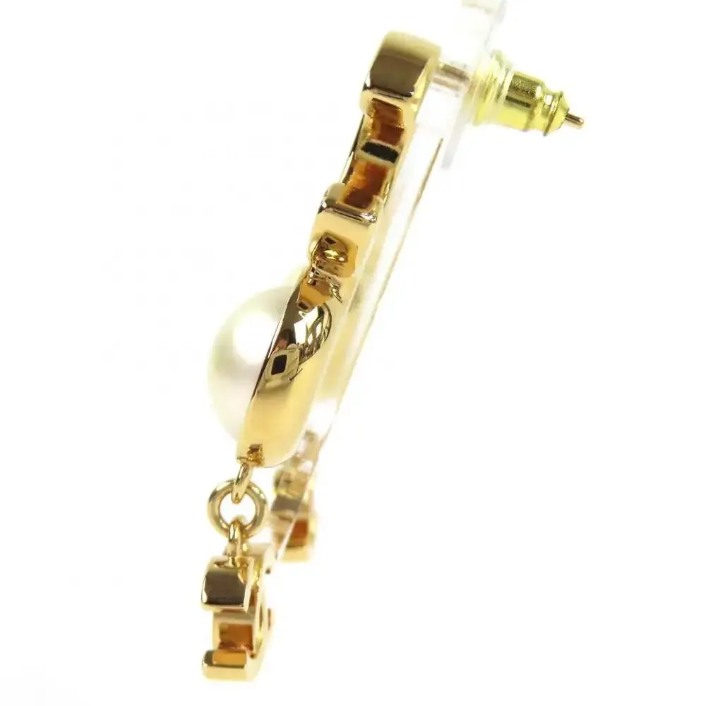 Chanel Cc Logo Earrings Gold-Tone Metal #250100C11B